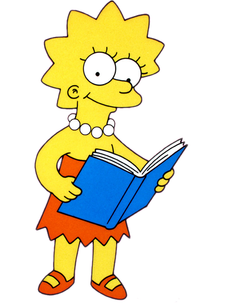 Simpson Clip Art - Lisa Simpson Holding Books (800x600)