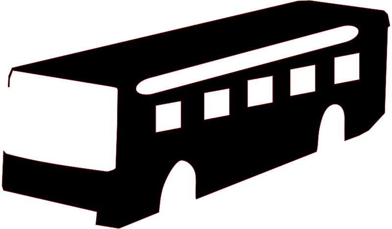 Similar Clip Art - Bus Silhouette Png (800x467)