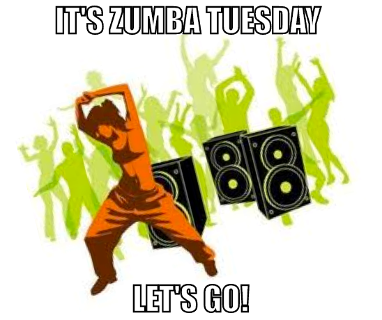It's Zumba Tuesday - Zumba Dance Clip Art (548x460)