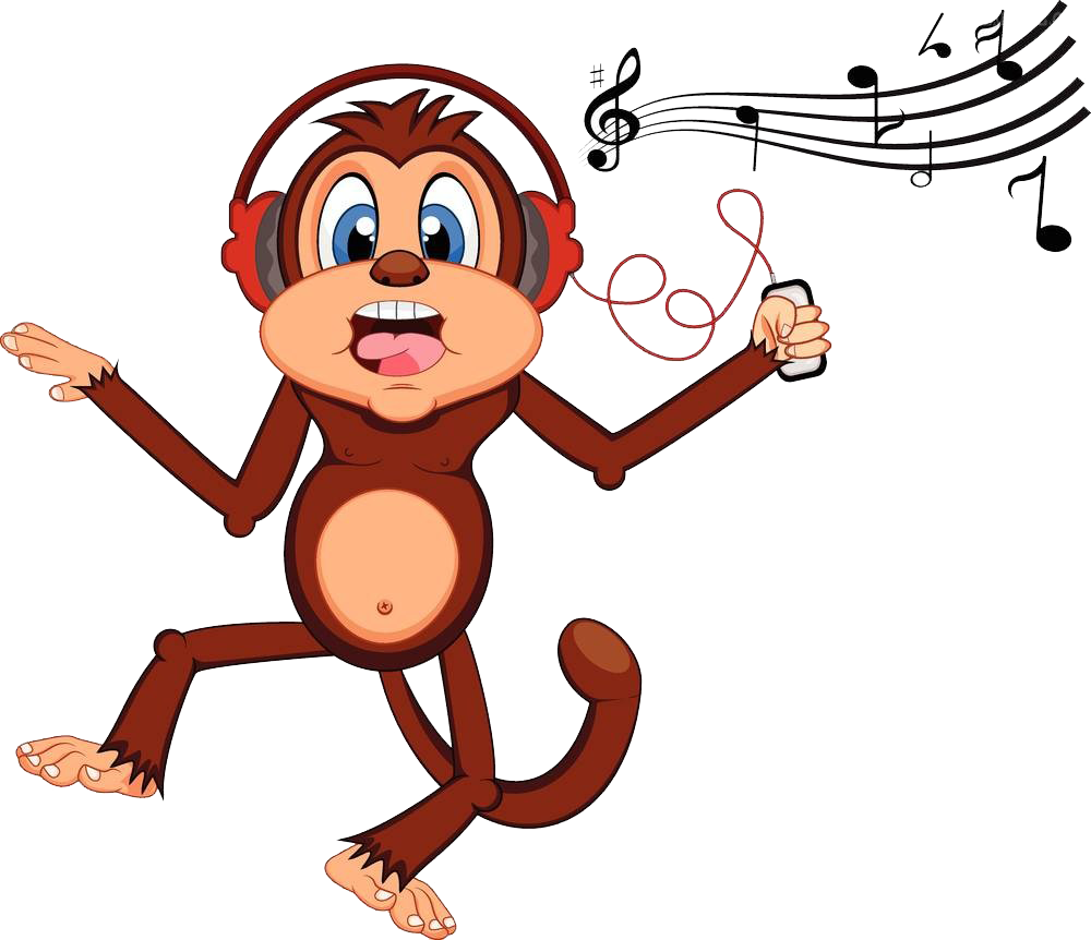 Cartoon Monkey Dance Clip Art - Dance (1000x862)