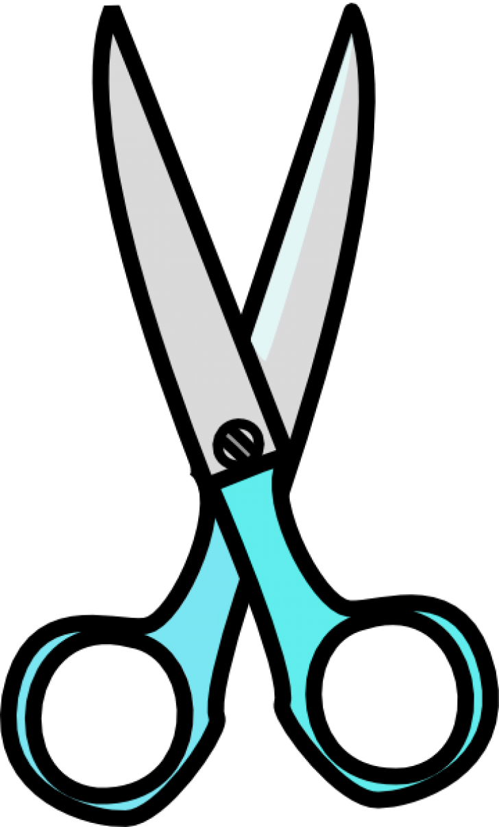 Hair Scissors Clip Art Style - Scissors Clipart (728x1207)