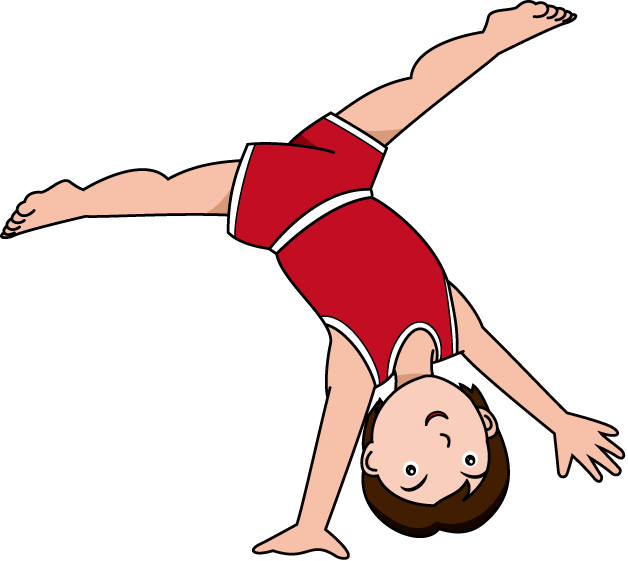 Gymnastics Clip Art - Cartwheel Clipart (628x561)