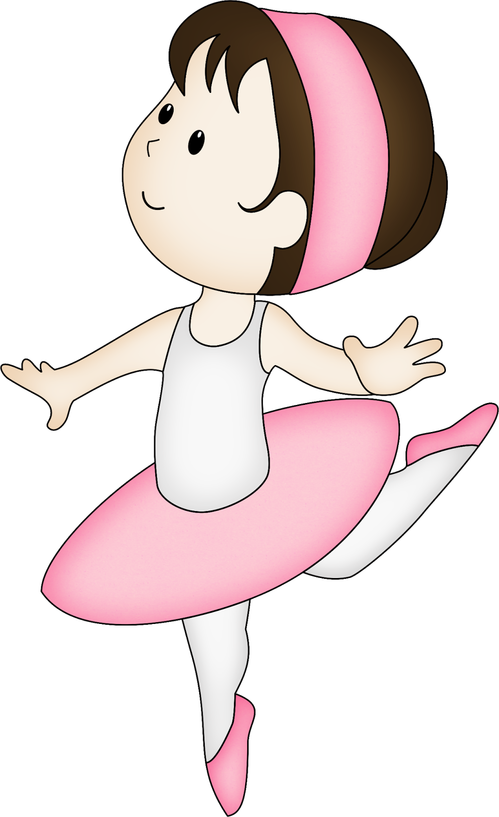 Pretty Ballerinas Clip Art - Bailarina De Ballet Dibujo Para Colorear (977x1600)