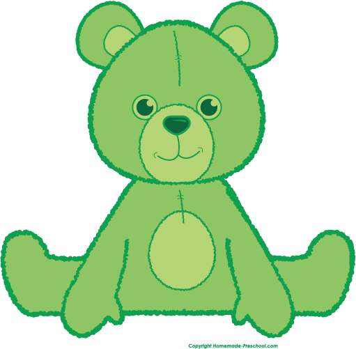 Click To Save Image - Green Teddy Bear Clipart (511x501)