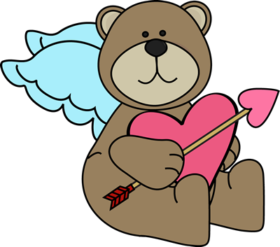 Bear Cupid Clip Art - Bear Cupid Clipart (400x353)