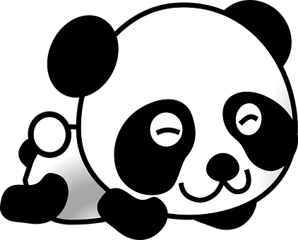 Panda Giant Panda Bear Animal White China - รูป การ์ตูน หมี แพนด้า (422x340)