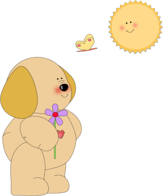 Happy Day Dog - Valentine's Day Clip Art (331x398)