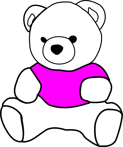 Teddy Bear Clip Art - Teddy Bear Clipart Outline (498x595)