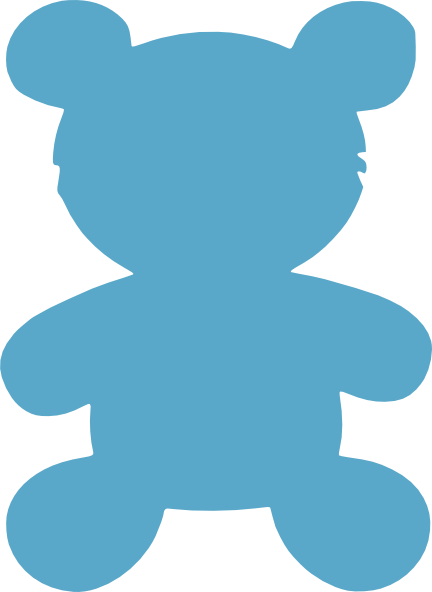 Blue Bear Clip Art - Blue Bear Clipart (432x592)