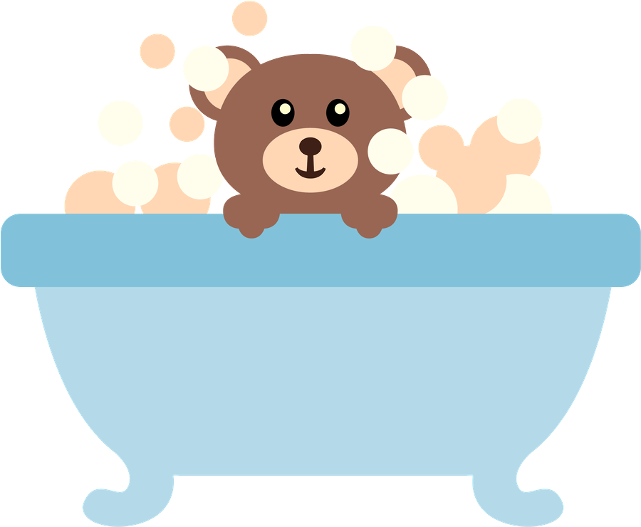 Say Hello Teddy Bearsclip Artbath - Clip Art (900x740)