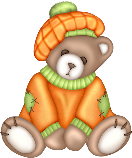 Halloween Clipartteddy Bearsclip Illustrations - St. Patrick's Day To Birth Dad, A Cute Bear Wearing (445x518)