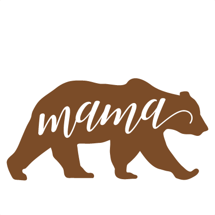 Mama Bear Svg Cuts Scrapbook Cut File Cute Clipart - Mama Bear Free Svg (432x432)