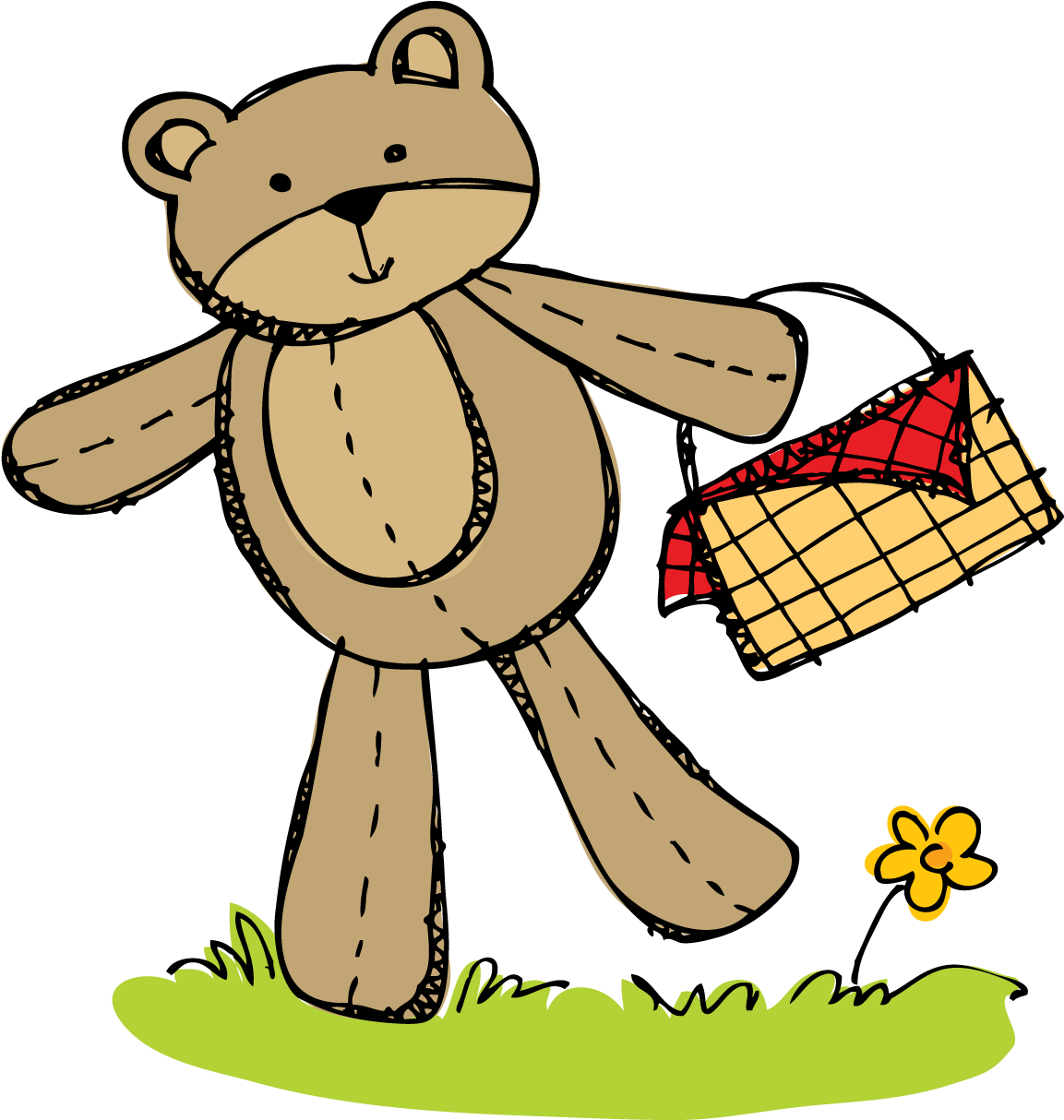Fascinating Clip Art Teddy Bears Medium Size - Cartoon Teddy Bear Picnic (1184x1225)