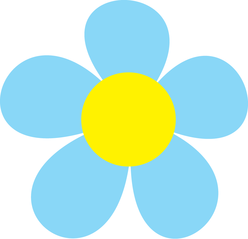 Teddy Bear - Blue And Yellow Flowers Clip Art (832x804)