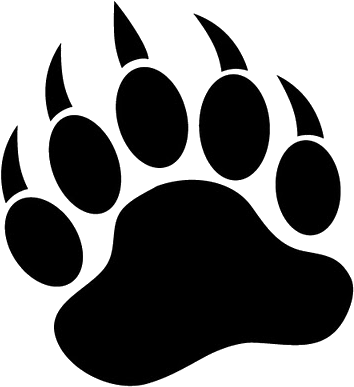 Bear Prints - Google Search - Black And White Bear Paw (400x400)