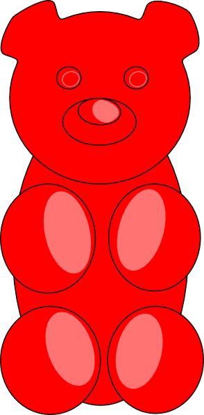 Gummy Bear Outline Clip Art At Clker - Gummy Bear Clip Art (294x598)