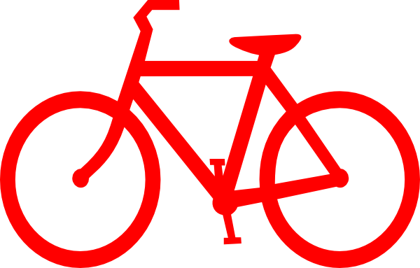 Flute Clip Art - Clip Art Red Bicycle (600x383)