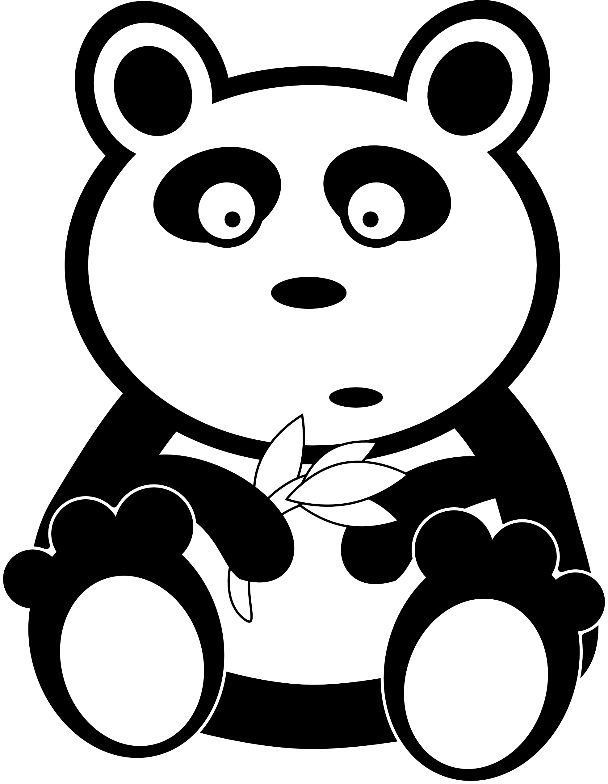 Cartoon Panda Bear Shower Curtain (1969x2539)