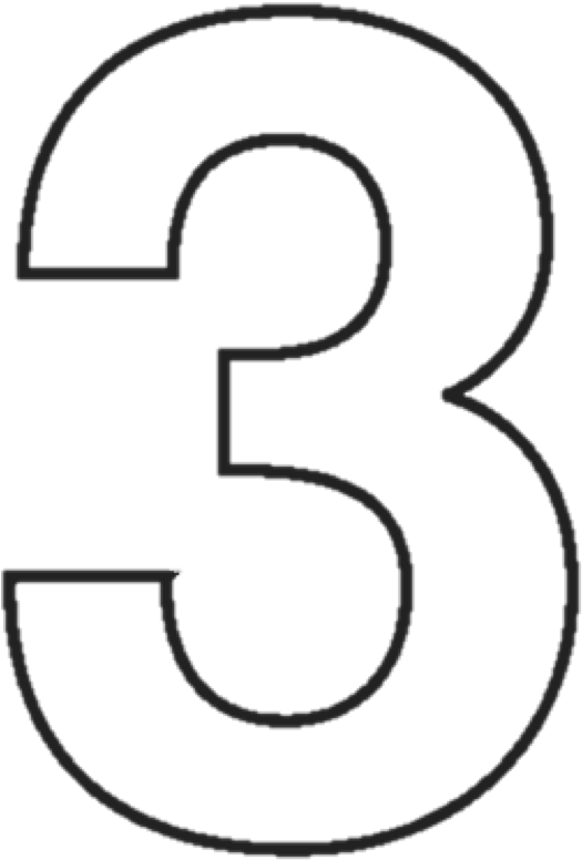 Photograph - Number 3 Coloring Page (567x811)