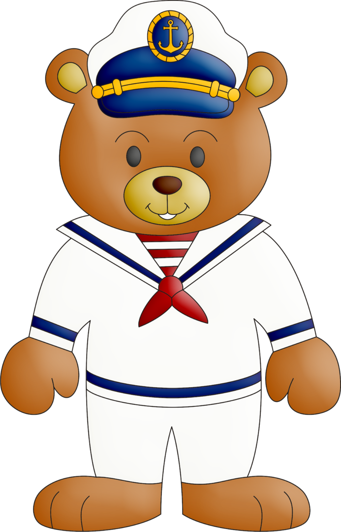 Beach Clipart, Game Cards, Teddy Bears, Printable, - Imagem Do Ursinho Marinheiro (693x1080)