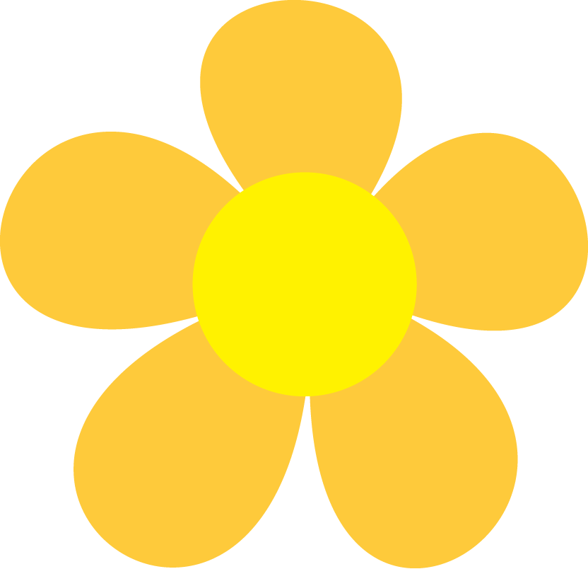 Picnic Partiespicnicsflower Clipartteddy Bears - Dibujo De Flor Amarilla (832x804)