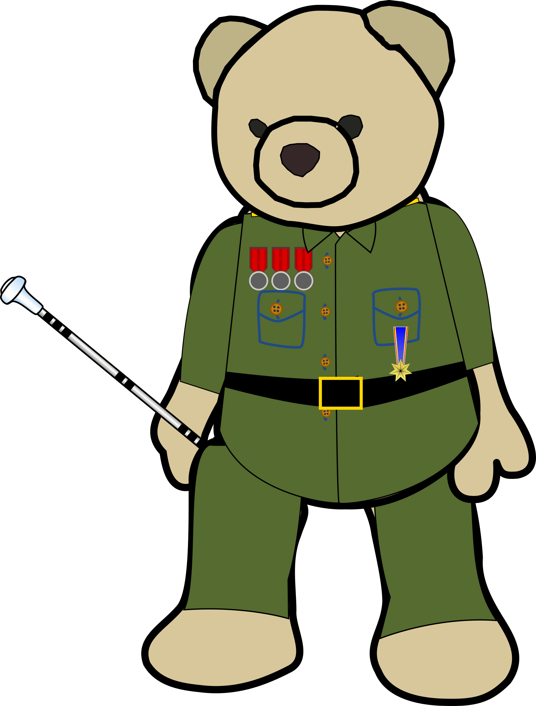 Clipart Field Marshal Teddy - Field Marshal (1822x2400)