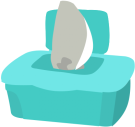 Don't Forget To Keep A Trash Bin Nearby For Easy Disposal - Illustration (480x336)