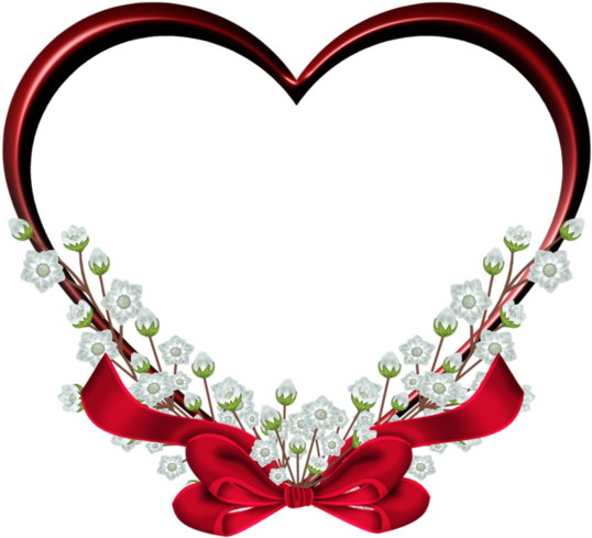Coeurs - Page - Love Heart Frame Png (850x778)