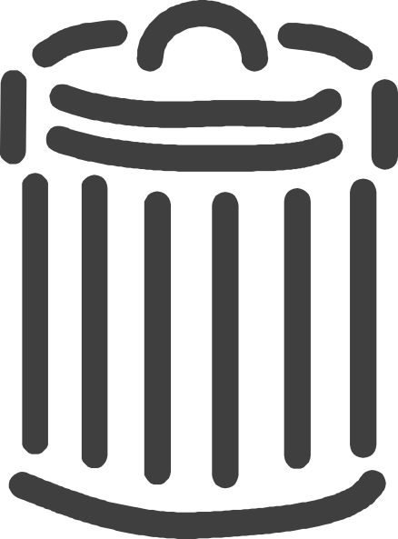 Black Trash Can Clip Art (500x676)
