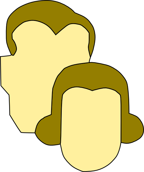 Free Vector Husband Wife Family Clip Art - Vektor Suami Istri (504x600)