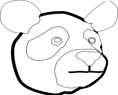 Coloring Trend Thumbnail Size Teddy Bear Cut Head Clip - Coloring Book (400x322)