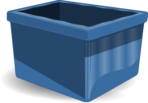 Blue Bin Clipart (600x416)