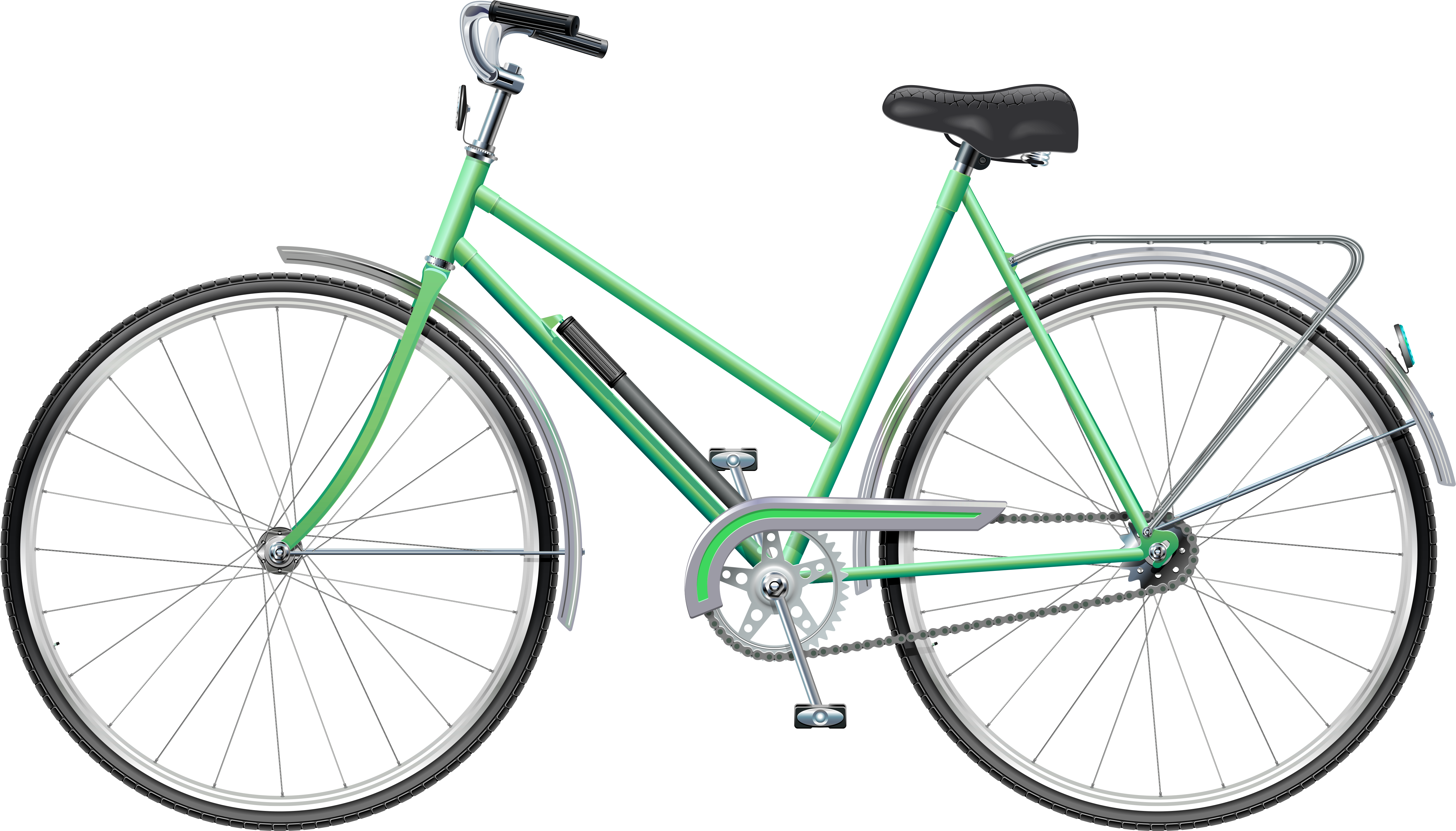 Green Bicycle Png Clip Art - Bicycle Png (5132x3002)