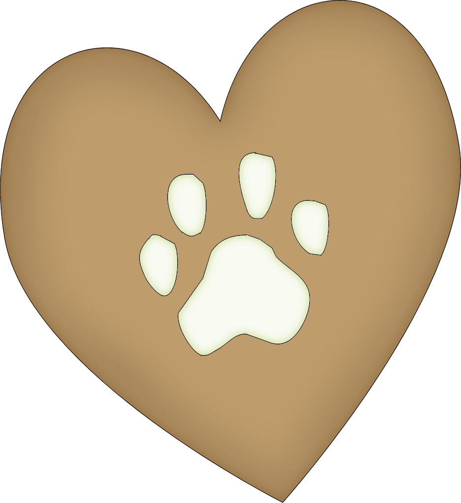 "paw Prints In Your Heart" - Heart (936x1020)