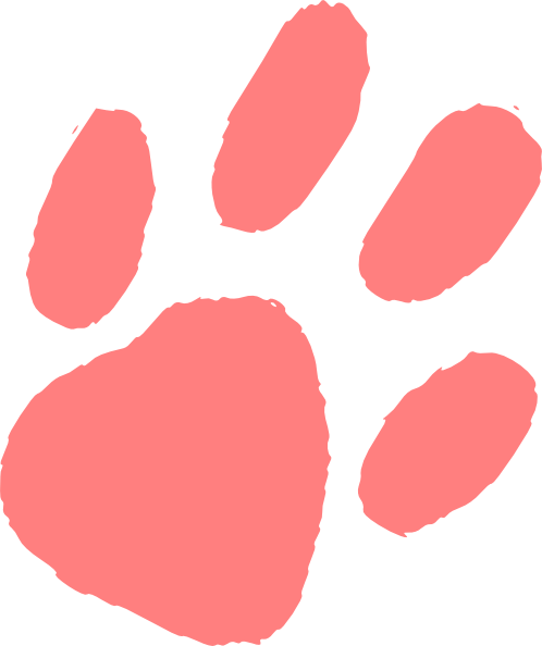 Almost Transparent Paw Print Clip Art - Big Mutts Tile Coaster (498x594)