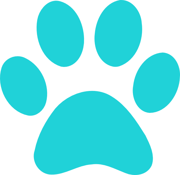 Grizzly Paw Print Clip Art Green Bear Paw Print Clip - Purple Paw Print Transparent Background (600x583)