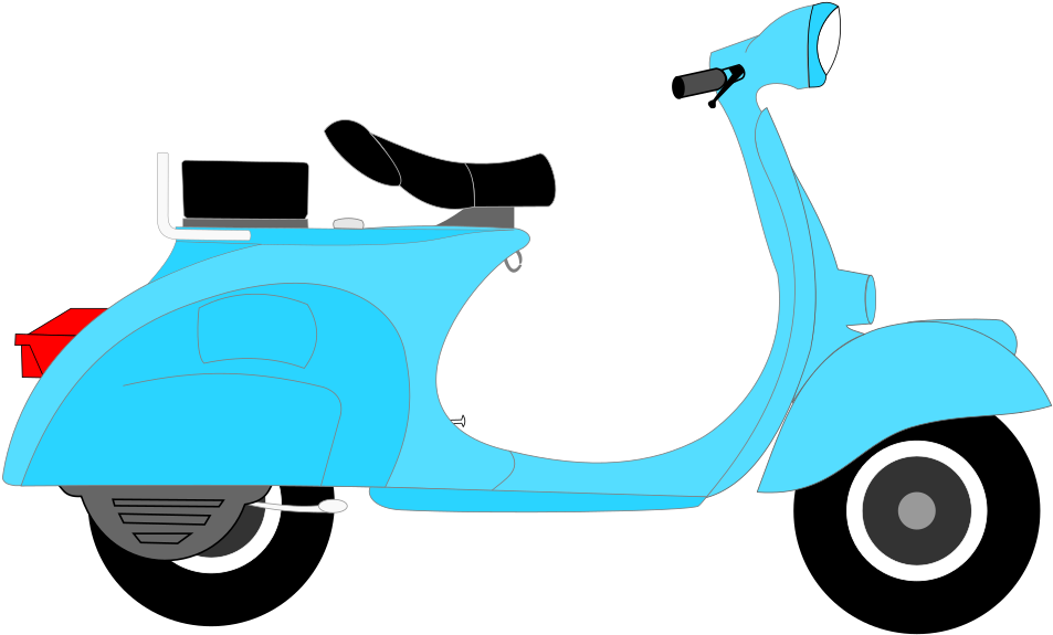 Transport Clip Art Download - Vespa Clipart (1000x1000)