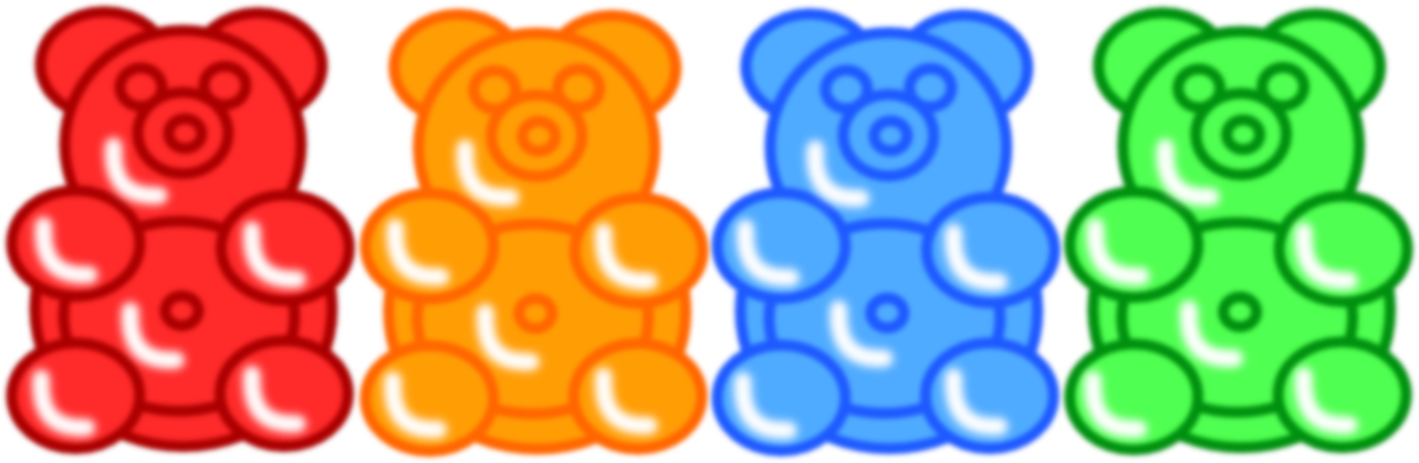Gummi Bears Vector By Ajtheppgfan - Gummy Bears Vector Png (1283x419)