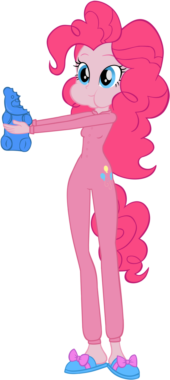 Pinkie Pie's Gummy Treat By Invisibleinkdoodles - Pinkie Pie In Her Pajamas (618x1293)