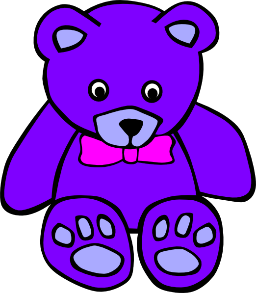 Purple Teddy Bear Clipart (522x597)