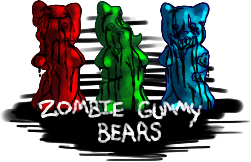 Zombie Gummy Bears By Cavyspirit - Illustration (841x543)