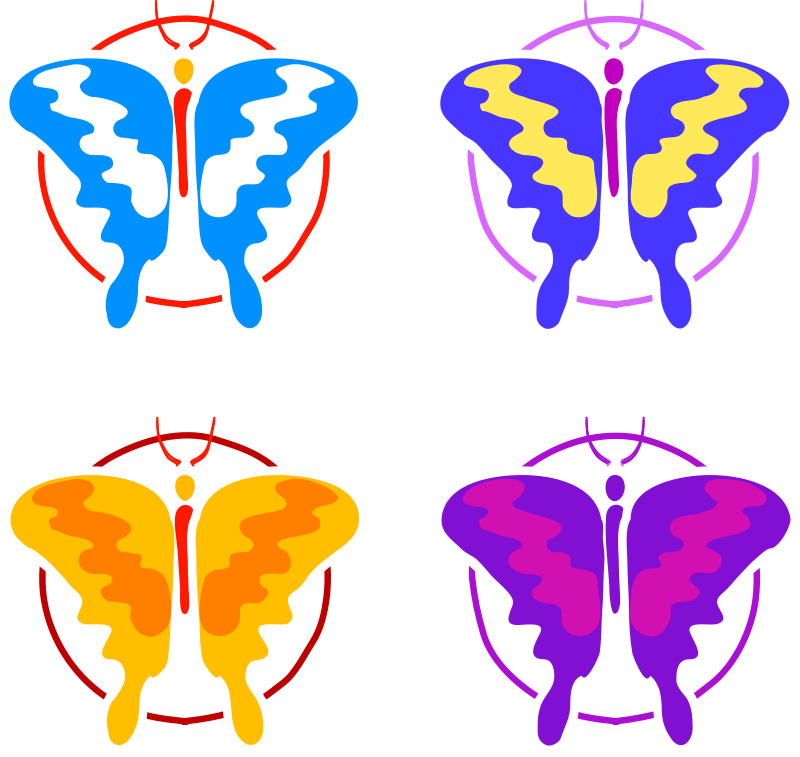 Get Notified Of Exclusive Freebies - Cliparts Group Of Butterflies (800x757)