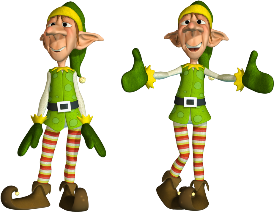 Elf Clipart Elf Body - Christmas Elves Png (1024x724)