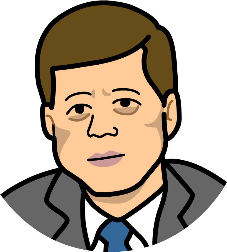 John F - Kennedy - John F Kennedy Cartoon (880x880)