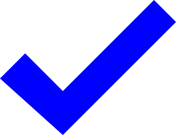 Tick Svg Clip Arts 600 X 461 Px - Blue Check Mark Icon (600x461)