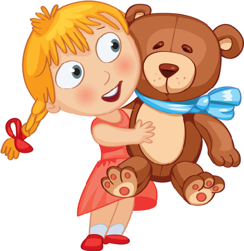 Cute Baby Princess Red Hair Pink Dress On Horse - Dibujos De Niños Jugando (500x500)