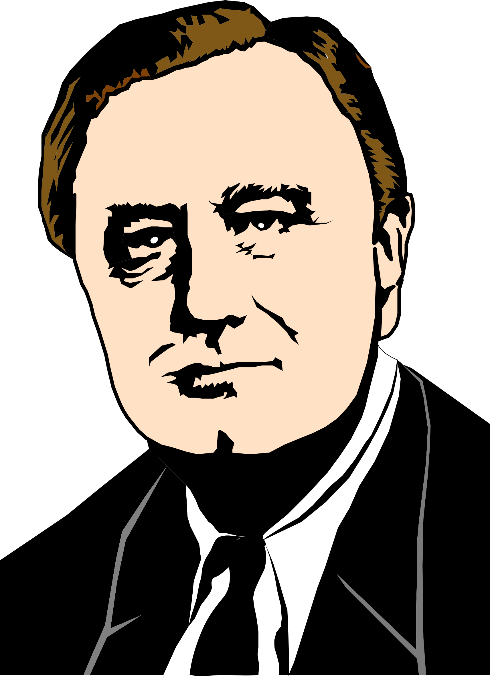 Clipart - Franklin D Roosevelt Vector (1712x2360)