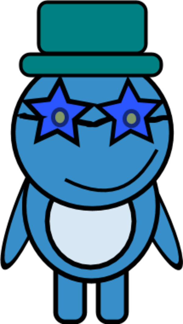 Teddy Bear With Star Eyes And Wearing A Hat - Waltzing Ben For Clarinet (600x1060)