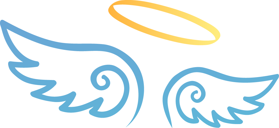 Sleeping Angel - Angel Wings And Halo Clipart (1063x488)