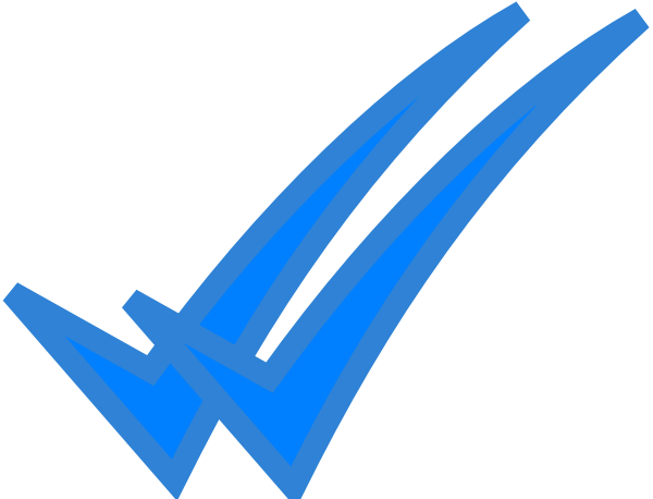 Whatsapp Double Ticks Clip Art At Clker - Double Check Whatsapp Png (600x458)